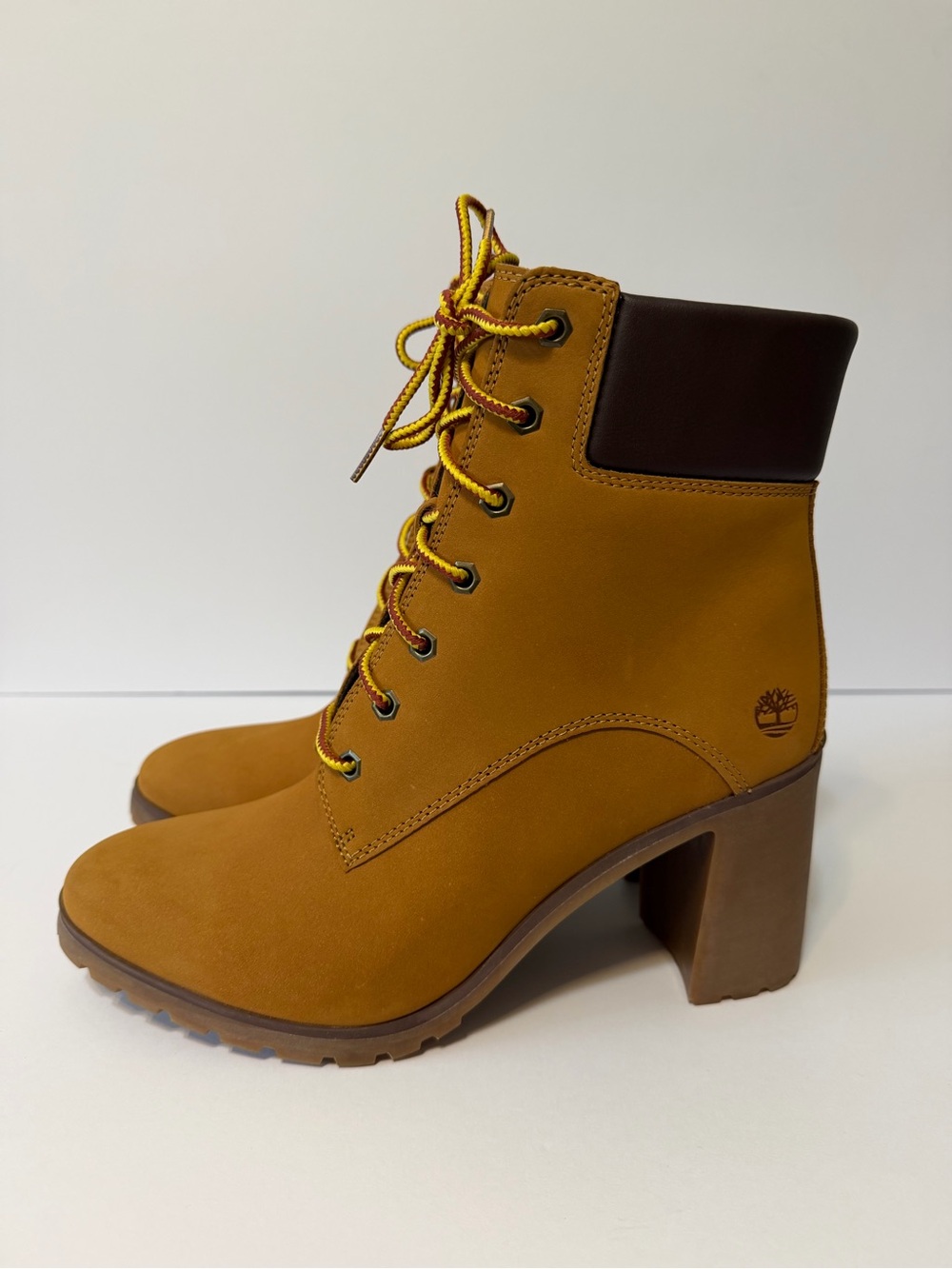 NEW Timberland Women Allington mid Brown Leather Ankle Boot OrthoLite US10 Wheat - Picture 7 of 14